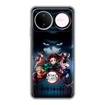 Силиконовый чехол на Huawei Nova 16 с принтом Demon Slayer Клинок рассекающий демонов