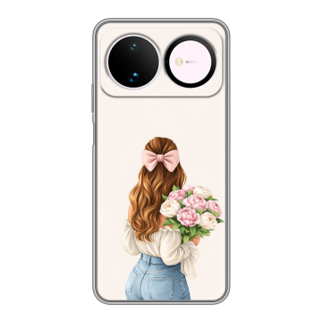 Силиконовый чехол на Huawei Nova 16 с принтом женский