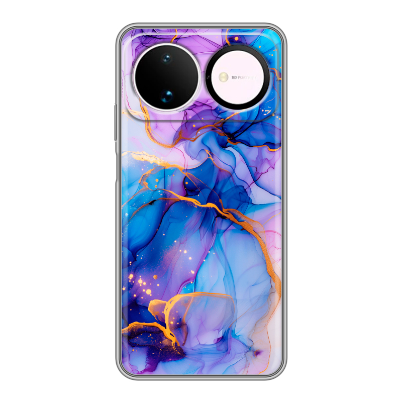 Силиконовый чехол на Huawei Nova 16 с принтом синий мрамор Силиконовый чехол на Huawei Nova 16 с принтом синий мрамор