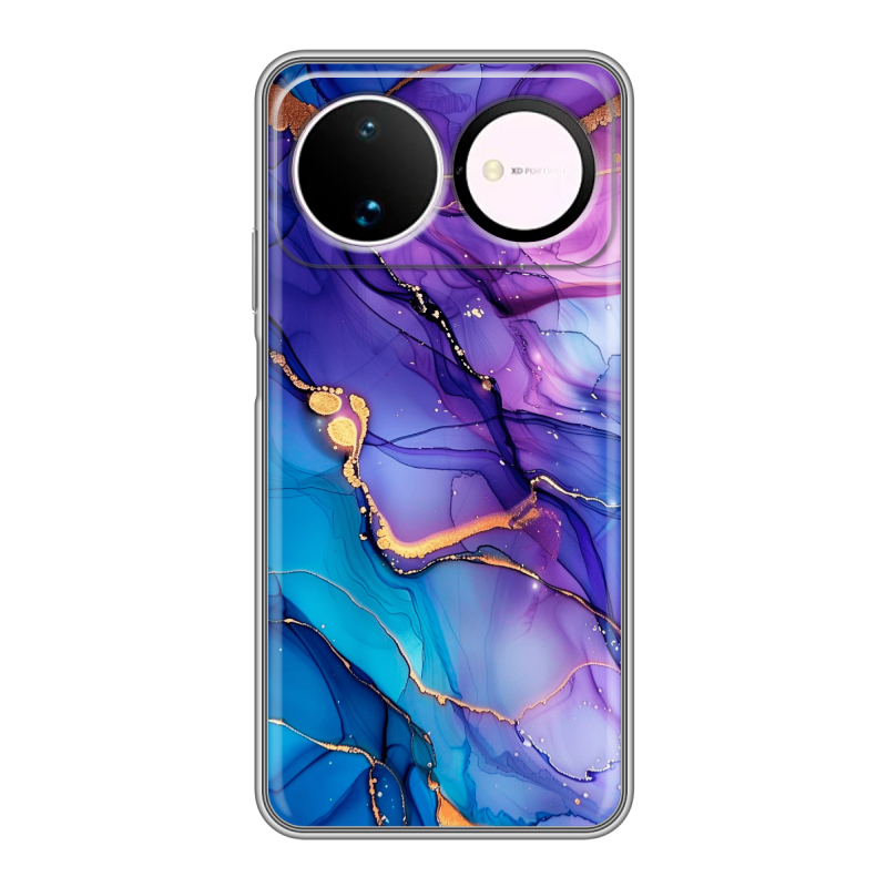 Силиконовый чехол на Huawei Nova 16 с принтом синий мрамор Силиконовый чехол на Huawei Nova 16 с принтом синий мрамор