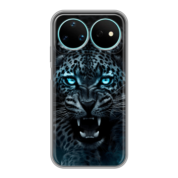 Силиконовый чехол на Huawei Nova 16 Pro с принтом Темный леопард