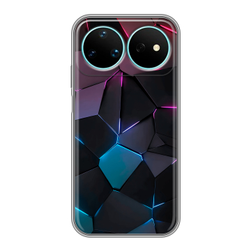 Силиконовый чехол на Huawei Nova 16 Pro с принтом Геометрия неона