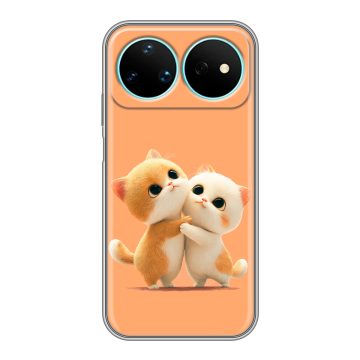 Силиконовый чехол на Huawei Nova 16 Pro с принтом Милые котики