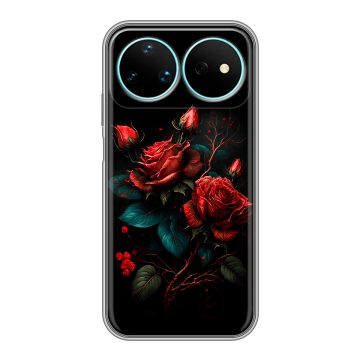 Силиконовый чехол на Huawei Nova 16 Pro с принтом Розы красные