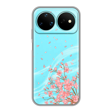 Силиконовый чехол на Huawei Nova 16 Pro с принтом Ветка сакуры