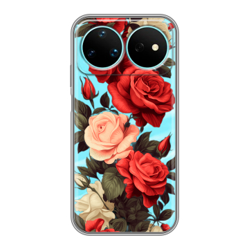 Силиконовый чехол на Huawei Nova 16 Pro с принтом Розы