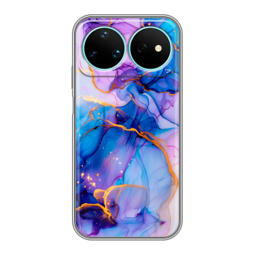 Силиконовый чехол на Huawei Nova 16 Pro с принтом синий мрамор