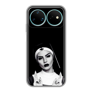 Силиконовый чехол на Huawei Nova 16 Pro с принтом монашка