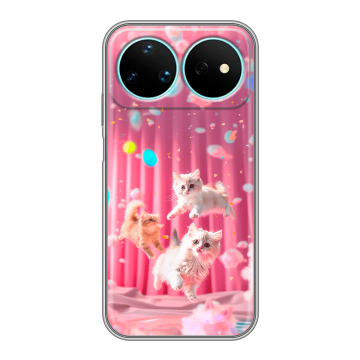 Силиконовый чехол на Huawei Nova 16 Pro с принтом милые котики Силиконовый чехол на Huawei Nova 16 Pro с принтом милые котики
