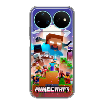 Силиконовый чехол на Huawei Nova 16 Pro с принтом Майнкрафт Minecraft