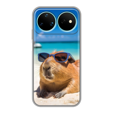 Силиконовый чехол на Huawei Nova 16 Pro с принтом Капибара