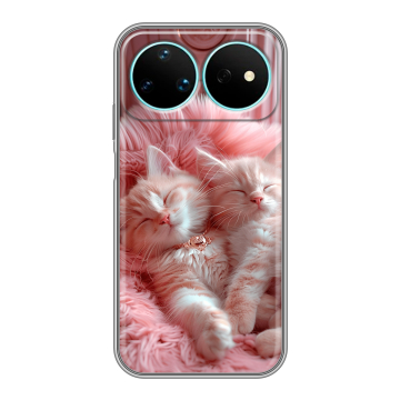 Силиконовый чехол на Huawei Nova 16 Pro с принтом котята котики
