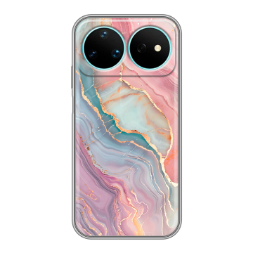 Силиконовый чехол на Huawei Nova 16 Pro с принтом розовый мрамор