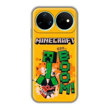 Силиконовый чехол на Huawei Nova 16 Pro с принтом Майнкрафт Minecraft