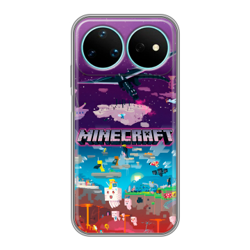 Силиконовый чехол на Huawei Nova 16 Pro с принтом Майнкрафт Minecraft