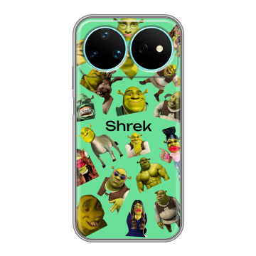 Силиконовый чехол на Huawei Nova 16 Pro с принтом Шрек Shrek Силиконовый чехол на Huawei Nova 16 Pro с принтом Шрек Shrek