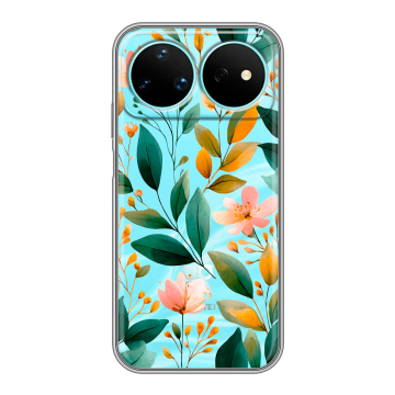 Силиконовый чехол на Huawei Nova 16 Pro с принтом Цветы паттерн Силиконовый чехол на Huawei Nova 16 Pro с принтом Цветы паттерн