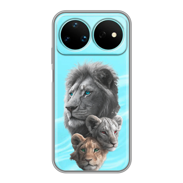 Силиконовый чехол на Huawei Nova 16 Pro с принтом Львы Силиконовый чехол на Huawei Nova 16 Pro с принтом Львы