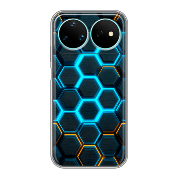 Силиконовый чехол на Huawei Nova 16 Pro с принтом Неоновые соты Силиконовый чехол на Huawei Nova 16 Pro с принтом Неоновые соты