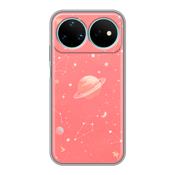 Силиконовый чехол на Huawei Nova 16 Pro с принтом Розовый космос Силиконовый чехол на Huawei Nova 16 Pro с принтом Розовый космос