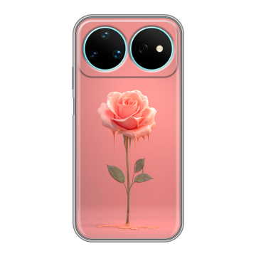 Силиконовый чехол на Huawei Nova 16 Pro с принтом Розовая роза Силиконовый чехол на Huawei Nova 16 Pro с принтом Розовая роза