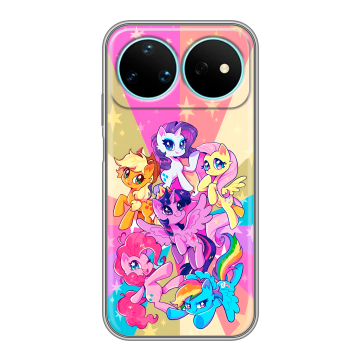 Силиконовый чехол на Huawei Nova 16 Pro с принтом My little pony Дружба чудо