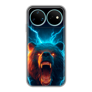Силиконовый чехол на Huawei Nova 16 Pro с принтом Медведь Силиконовый чехол на Huawei Nova 16 Pro с принтом Медведь