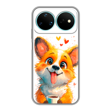 Силиконовый чехол на Huawei Nova 16 Pro с принтом корги