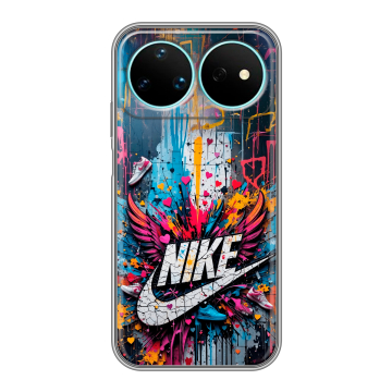 Силиконовый чехол на Huawei Nova 16 Pro с принтом Nike Найк Силиконовый чехол на Huawei Nova 16 Pro с принтом Nike Найк