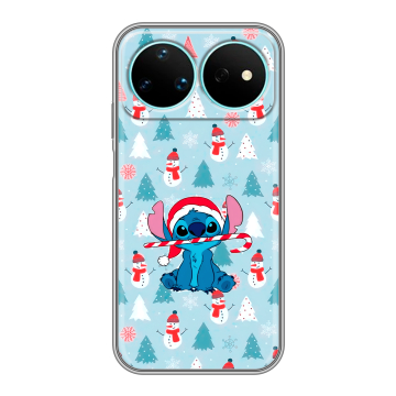 Силиконовый чехол на Huawei Nova 16 Pro с принтом Стич Новый год