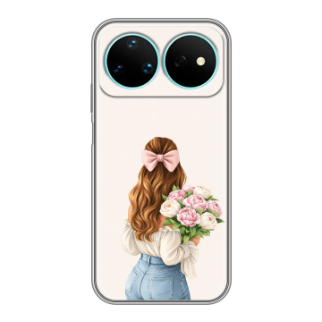 Силиконовый чехол на Huawei Nova 16 Pro с принтом женский