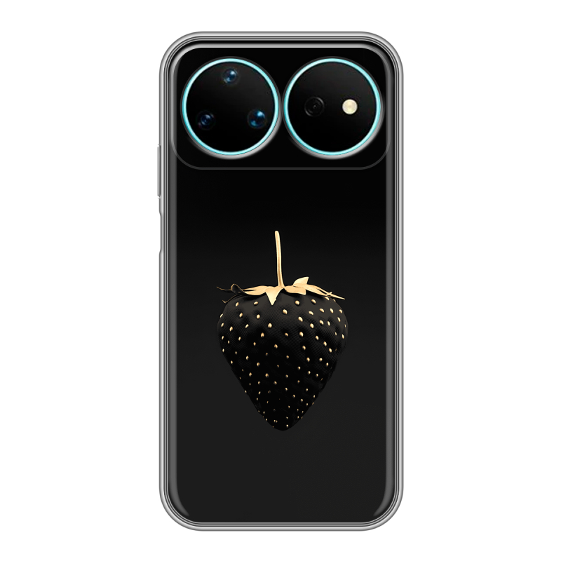 Силиконовый чехол на Huawei Nova 16 Pro с принтом Черная клубника Силиконовый чехол на Huawei Nova 16 Pro с принтом Черная клубника