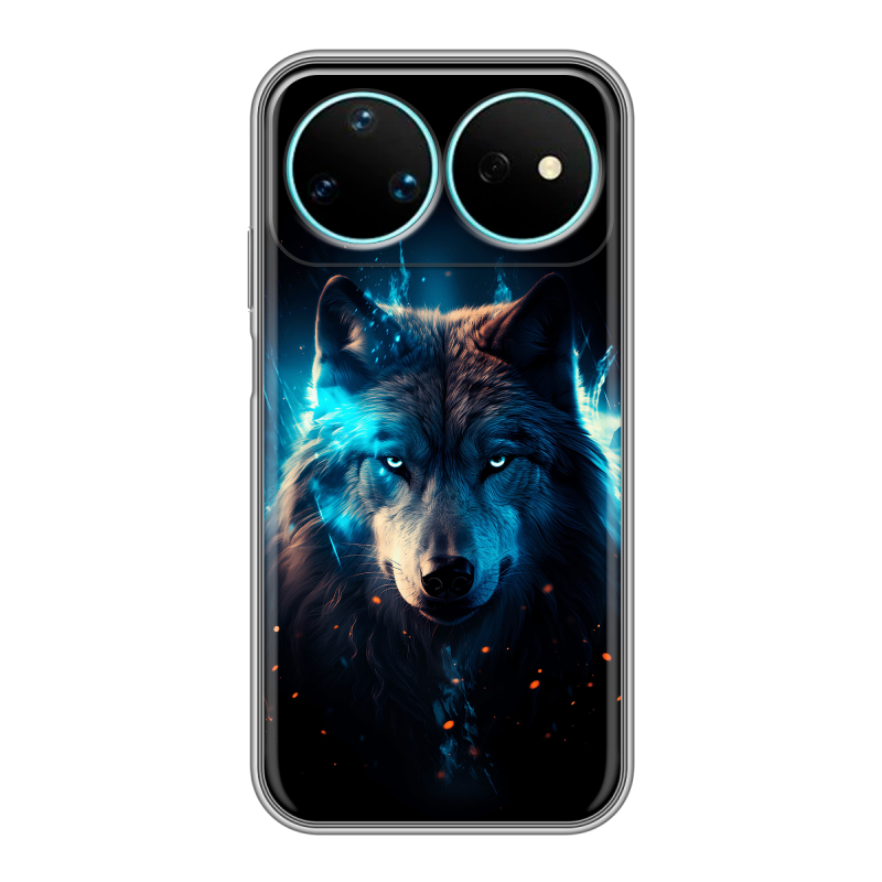 Силиконовый чехол на Huawei Nova 16 Pro с принтом Волк ночной Силиконовый чехол на Huawei Nova 16 Pro с принтом Волк ночной