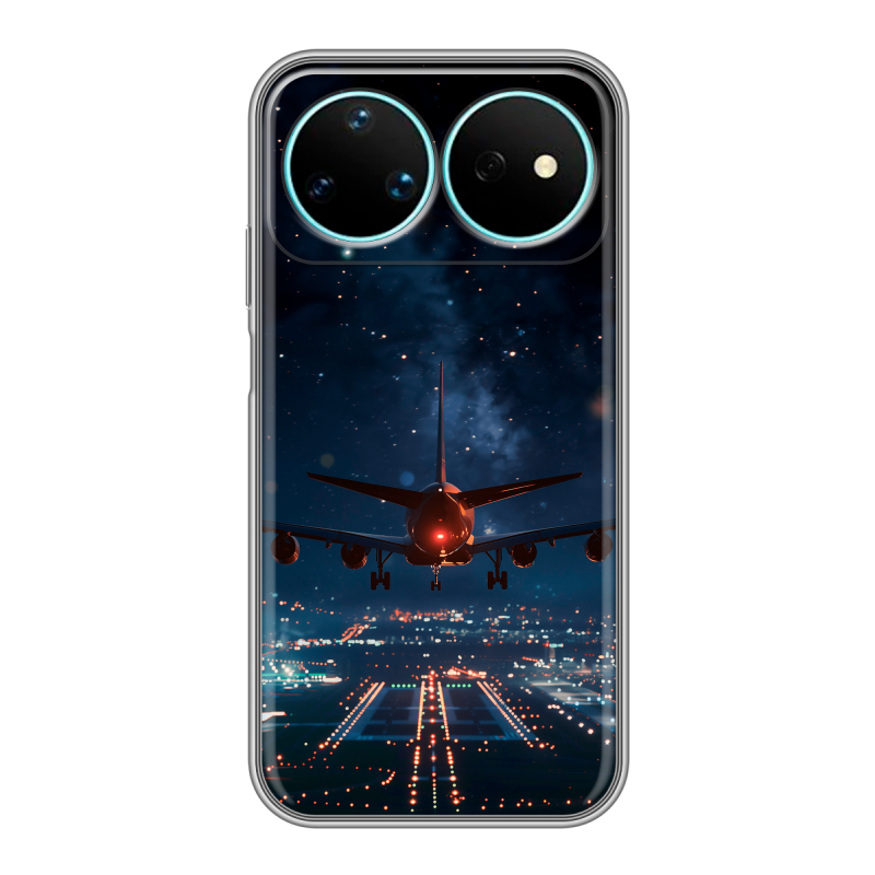 Силиконовый чехол на Huawei Nova 16 Pro с принтом самолет Силиконовый чехол на Huawei Nova 16 Pro с принтом самолет