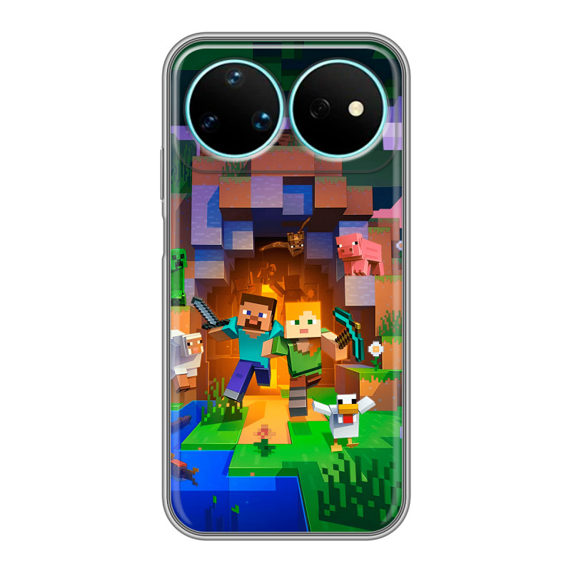 Силиконовый чехол на Huawei Nova 16 Pro с принтом Майнкрафт Minecraft Силиконовый чехол на Huawei Nova 16 Pro с принтом Майнкрафт Minecraft