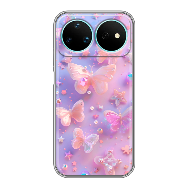 Силиконовый чехол на Huawei Nova 16 Pro с принтом Бабочки Силиконовый чехол на Huawei Nova 16 Pro с принтом Бабочки