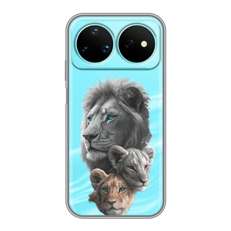 Силиконовый чехол на Huawei Nova 16 Pro с принтом Львы Силиконовый чехол на Huawei Nova 16 Pro с принтом Львы