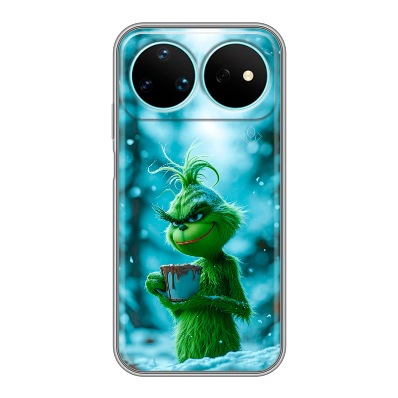 Силиконовый чехол на Huawei Nova 16 Pro с принтом Новый год гринч Силиконовый чехол на Huawei Nova 16 Pro с принтом Новый год гринч