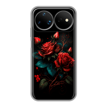 Силиконовый чехол на Huawei Nova 16 Ultra с принтом Розы красные Силиконовый чехол на Huawei Nova 16 Ultra с принтом Розы красные