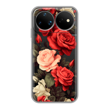Силиконовый чехол на Huawei Nova 16 Ultra с принтом Розы