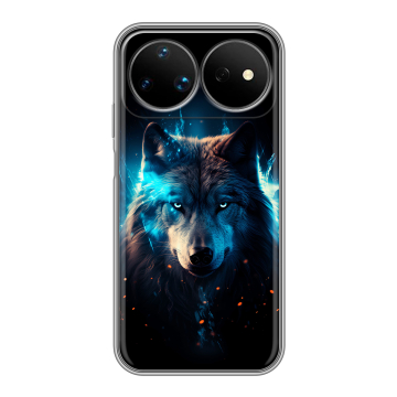 Силиконовый чехол на Huawei Nova 16 Ultra с принтом Волк ночной Силиконовый чехол на Huawei Nova 16 Ultra с принтом Волк ночной
