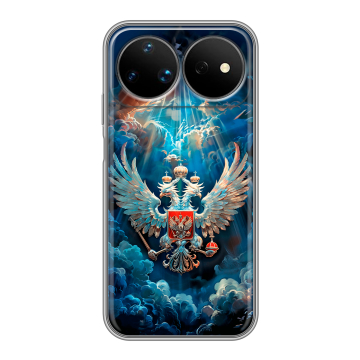 Силиконовый чехол на Huawei Nova 16 Ultra с принтом Герб флаг России