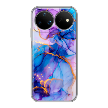 Силиконовый чехол на Huawei Nova 16 Ultra с принтом синий мрамор Силиконовый чехол на Huawei Nova 16 Ultra с принтом синий мрамор