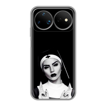 Силиконовый чехол на Huawei Nova 16 Ultra с принтом монашка