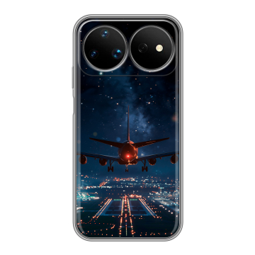 Силиконовый чехол на Huawei Nova 16 Ultra с принтом самолет