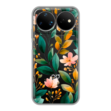 Силиконовый чехол на Huawei Nova 16 Ultra с принтом Цветы паттерн