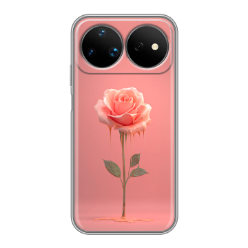 Силиконовый чехол на Huawei Nova 16 Ultra с принтом Розовая роза