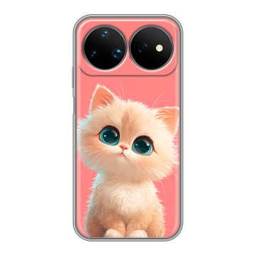 Силиконовый чехол на Huawei Nova 16 Ultra с принтом Розовый котенок