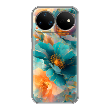 Силиконовый чехол на Huawei Nova 16 Ultra с принтом Цветы