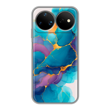 Силиконовый чехол на Huawei Nova 16 Ultra с принтом Мрамор блестки Силиконовый чехол на Huawei Nova 16 Ultra с принтом Мрамор блестки